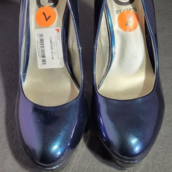 WOMEN"S GUESS PATENT HEELS HIGH STILETTOS PUMP SHOE - Picture 6 of 16